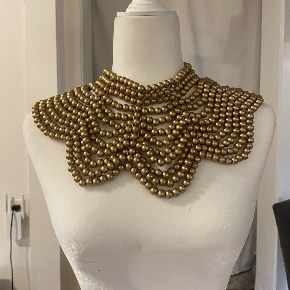 Gold beaded collar